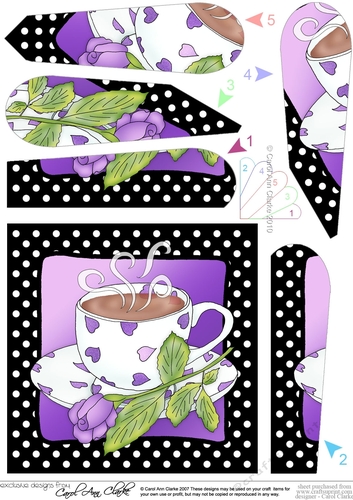Coffee Time Fan Pyramage Topper