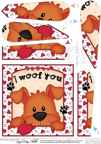 Fan Pyramage Topper - Love, Romance, Valentine- Little Rusty Dog