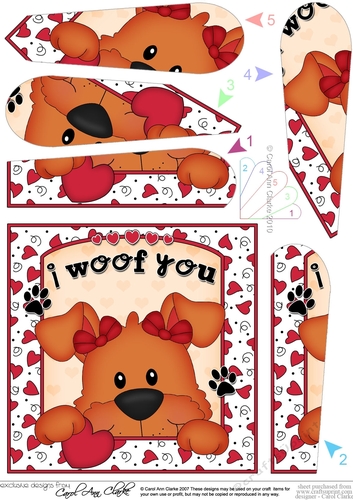 Fan Pyramage Topper - Love, Romance, Valentine- Little Rusty Dog