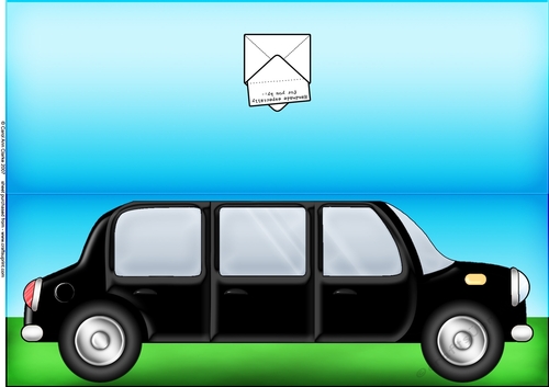 Large DL stretch limo quick Cut and Fold Card  