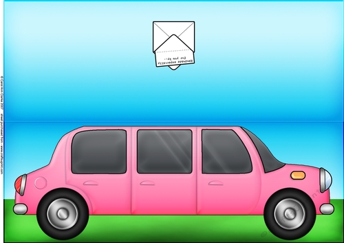 Large DL stretch limo quick Cut and Fold Card  