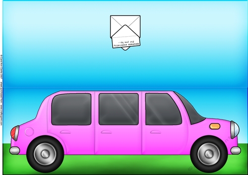 Large DL stretch limo quick Cut and Fold Card  