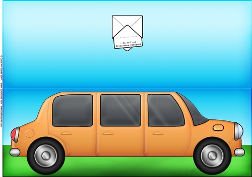 Large DL stretch limo quick Cut and Fold Card  
