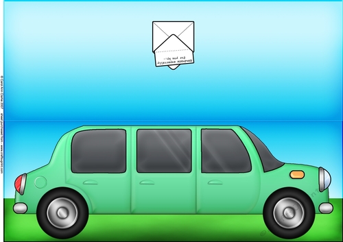 Large DL stretch limo quick Cut and Fold Card  