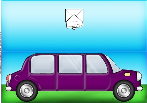 Large DL stretch limo quick Cut and Fold Card  
