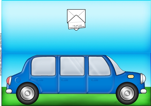 Large DL stretch limo quick Cut and Fold Card  