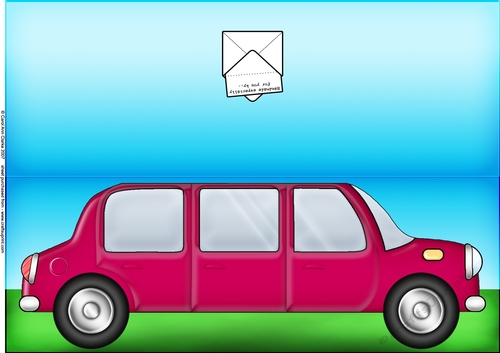 Large DL stretch limo quick Cut and Fold Card  
