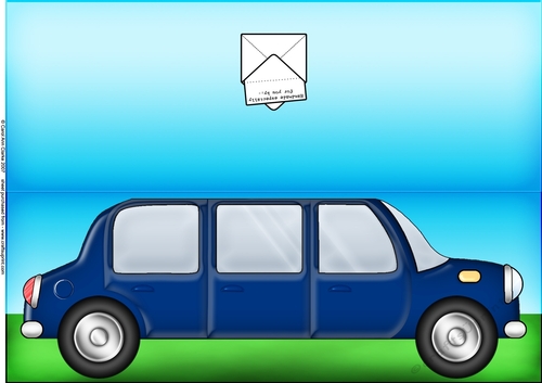 Large DL stretch limo quick Cut and Fold Card  