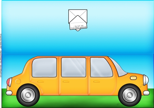 Large DL stretch limo quick Cut and Fold Card  