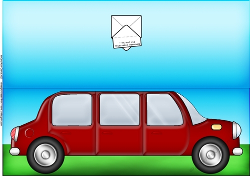 Large DL stretch limo quick Cut and Fold Card  