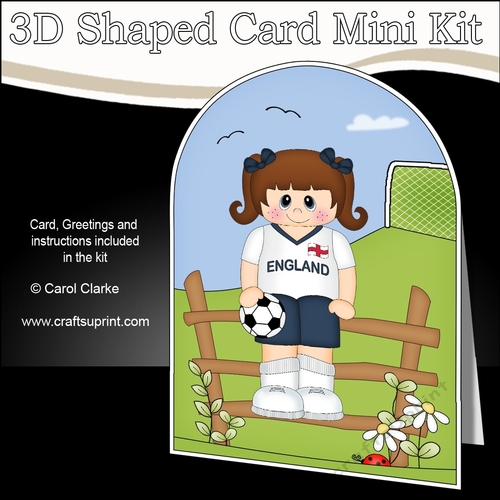 3D Shaped Card Kit - Little Footballer Plays for England