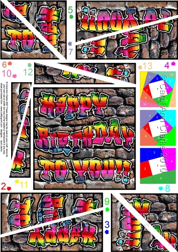 Happy Birthday to You!! - Graffiti Twisted Spiral Side Stacker