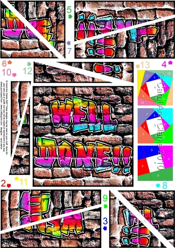 Well Done!!- Graffiti Twisted Spiral Side Stacker