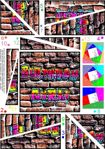 Birthday Girl! - Graffiti Twisted Spiral Side Stacker