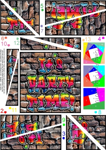 Its Party Time! - Graffiti Twisted Spiral Side Stacker