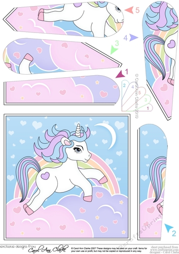 Cute Little Unicorn Fan Pyramage Topper
