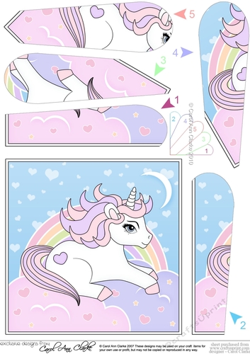 Cute Little Unicorn Fan Pyramage Topper