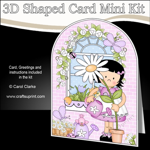 3D Shaped Card  Kit - Country Cottage Girlz Suzi