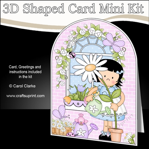 3D Shaped Card  Kit - Country Cottage Girlz Suzi