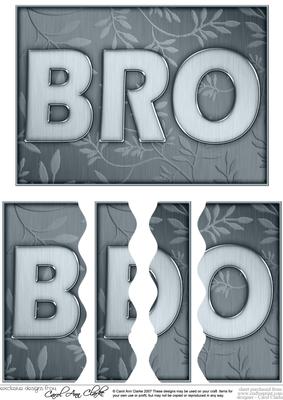 A5 Bro Elegant Metallic Words Wavy Edged Side Stacker