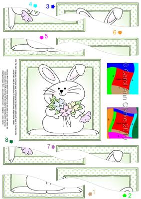 Little Bunny Quick Card with Wavy Spiral Side Stacker