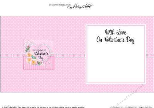 A Touch of Elegance Valentines Day Flowers, Lace & Pearls - square landscape insert