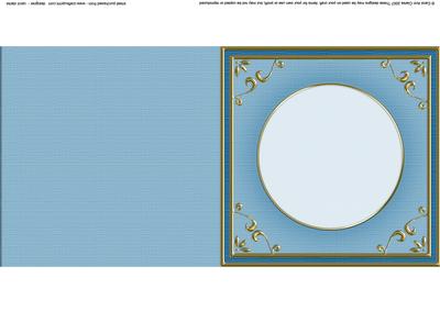 Square 'gold Metallic Frame' Card Front or Insert