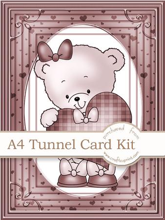 A4 Rosie's Heart in Nutmeg Tunnel Card Kit