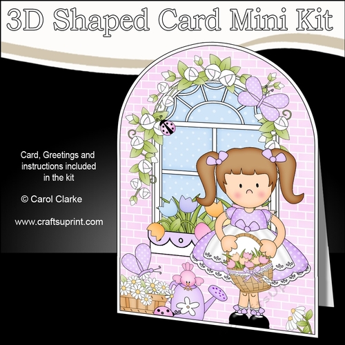 3D Shaped Card  Kit - Country Cottage Girlz Liz