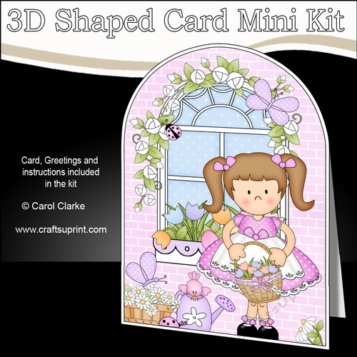 3D Shaped Card  Kit - Country Cottage Girlz Liz