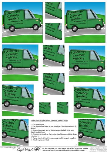 Cowboy Builders Van Twisted Pyramage sheet