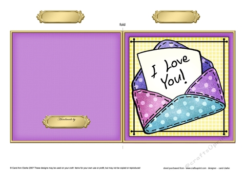I Love You! Envelope - Quick Cut and Fold Card