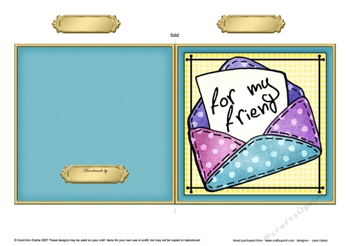 For my Friend - Quick Cut and Fold Card