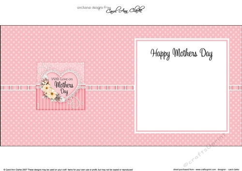 Mothers Day Flowers, Lace & Pearls square landscape insert