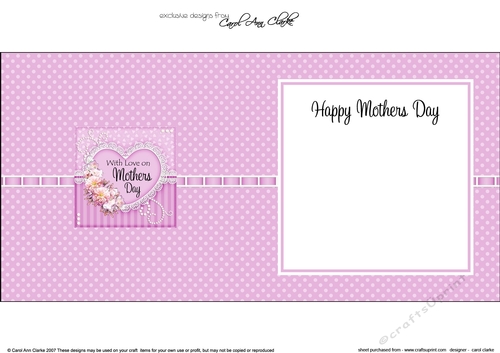 Mothers Day Flowers, Lace & Pearls square landscape insert