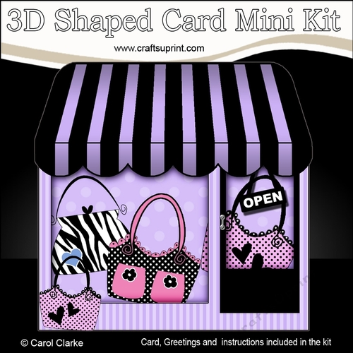 3D Shaped Card Kit - Little Handbag Shop 