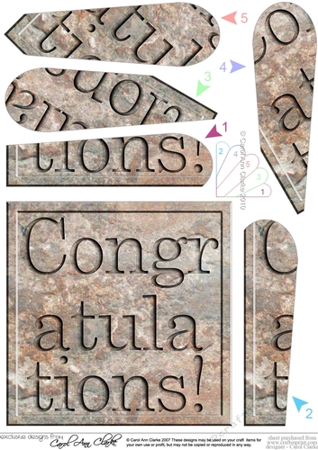 Congratulations! Set in Stone Fan Pyramage Topper