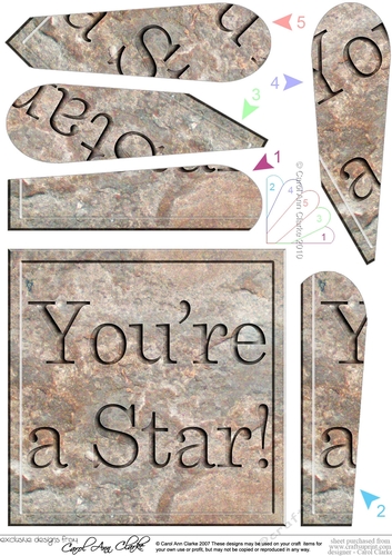 Youre a Star! Set in Stone Fan Pyramage Topper