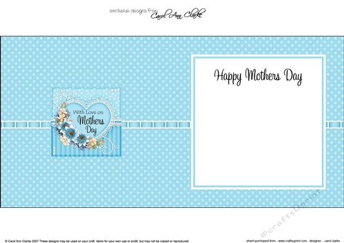 Mothers Day Flowers, Lace & Pearls square landscape insert