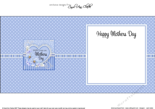 Mothers Day Flowers, Lace & Pearls square landscape insert