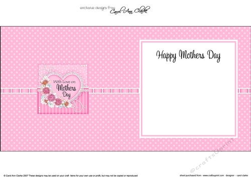 Mothers Day Flowers, Lace & Pearls square landscape insert