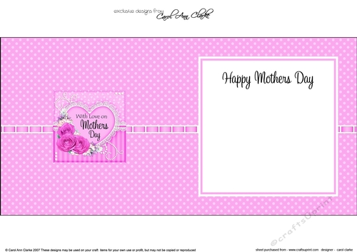 Mothers Day Flowers, Lace & Pearls square landscape insert