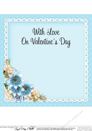 A Touch of Elegance Valentines Day Flowers, Lace & Pearls 8x8 matching insert