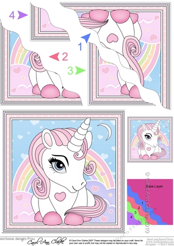 Cute Little Unicorn Wavey Corner Stacker