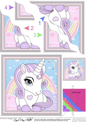 Cute Little Unicorn Wavey Corner Stacker