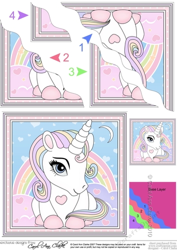 Cute Little Unicorn Wavey Corner Stacker