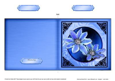 Clematis Cut and Fold Card