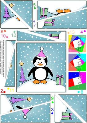 Xmas Penguin Quick Card Twisted Spiral Side Stacker
