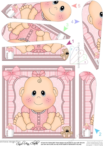 Cute New Baby Girl Fan Pyramage Topper