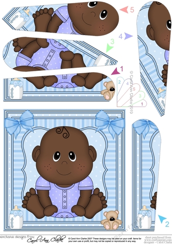 Cute Ethnic New Baby Boy Fan Pyramage Topper